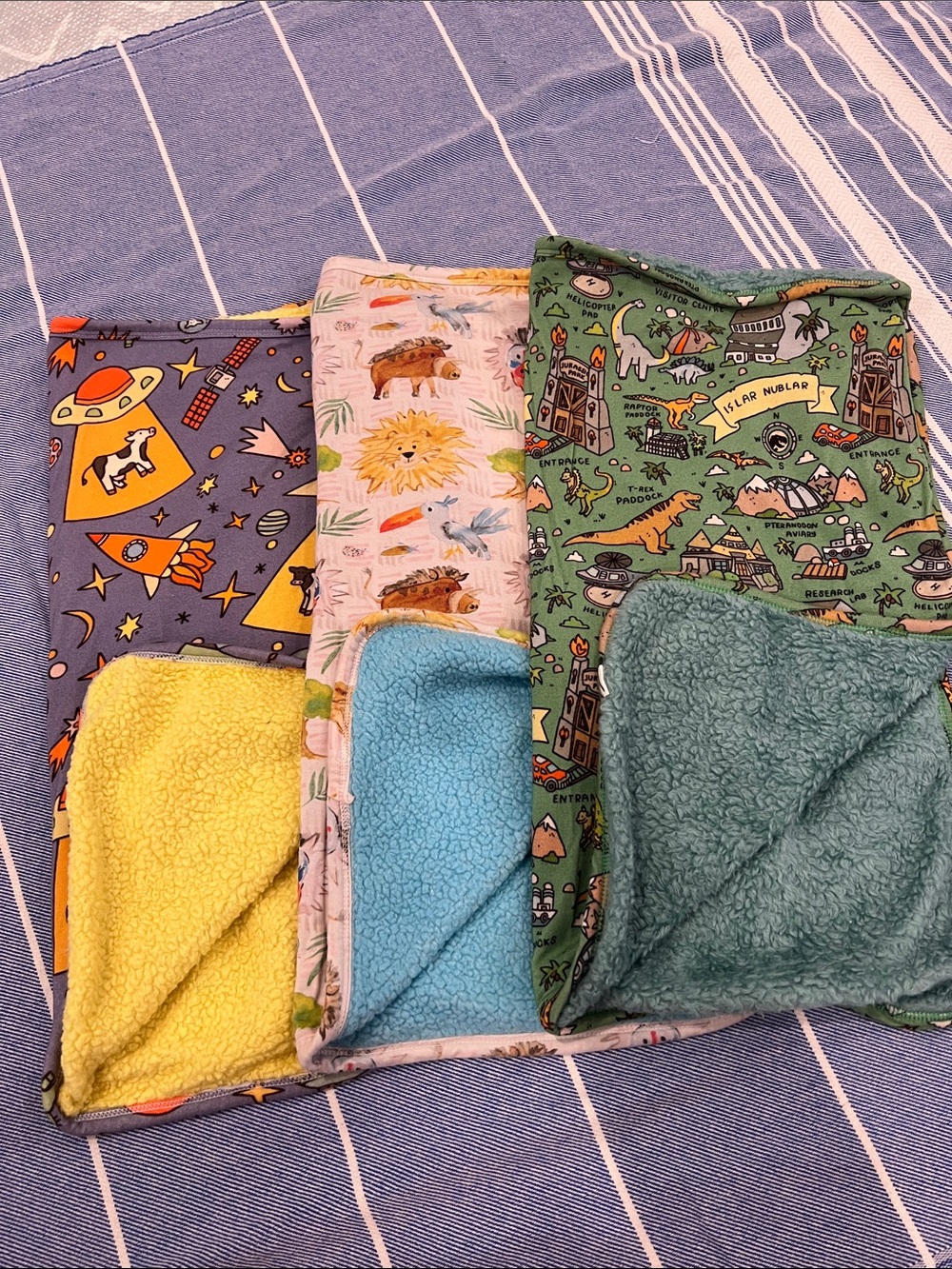 Little Bird Bamboo mini blankets with minky side